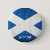 Badge Rond 5 Cm Drapeau Scotland Grunge (Devant)
