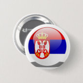 Badge Rond 5 Cm Drapeau serbe (Devant & derrière)