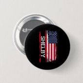 Badge Rond 5 Cm Drapeau Shelby Amérique (Devant & derrière)