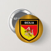 Badge Rond 5 Cm Drapeau Sicilia (Devant & derrière)