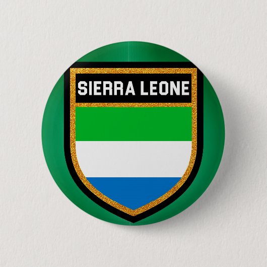 Badge Rond 5 Cm Drapeau Sierra Leone (Devant)