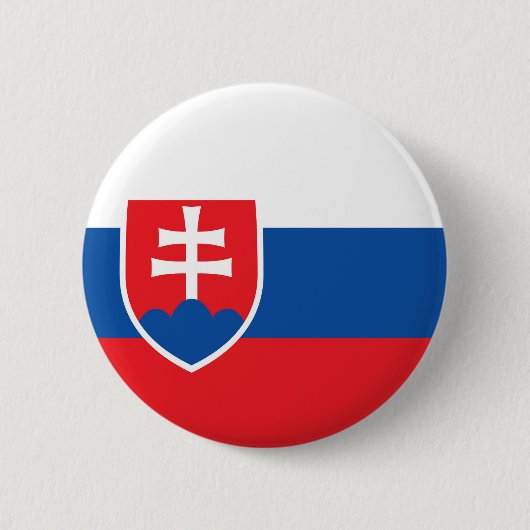 Badge Rond 5 Cm Drapeau slovaque (Devant)