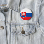 Badge Rond 5 Cm Drapeau slovaque (En situation)
