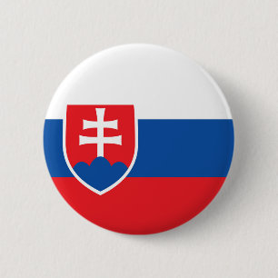 Badge Rond 5 Cm Drapeau slovaque