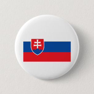 Badge Rond 5 Cm Drapeau Slovaquie