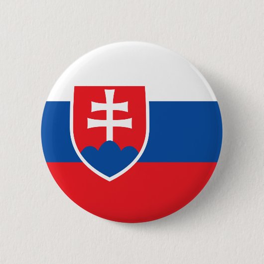 Badge Rond 5 Cm Drapeau Slovaquie (Devant)