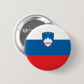 Badge Rond 5 Cm drapeau slovenia (Devant & derrière)