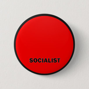 Badge Rond 5 Cm Drapeau socialiste de qualité de rondeau