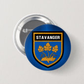 Badge Rond 5 Cm Drapeau Stavanger (Devant & derrière)