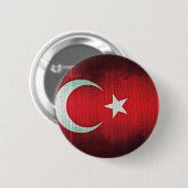 Badge Rond 5 Cm Drapeau stylisé de Turquie (Devant & derrière)