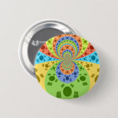 Badge Rond 5 Cm Drapeau sud-coréen Inspiré Art Abstrait Impression (Devant & derrière)