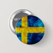 Badge Rond 5 Cm Drapeau suédois (Devant & derrière)