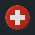 Badge Rond 5 Cm Drapeau Suisse - croix blanche<br><div class="desc">Le drapeau suisse est constitué d'un drapeau rouge avec une croix blanche au centre. Le drapeau suisse de couleur rouge est idéal pour les événements sportifs, le décor de maison, les restaurants, les bars et les voyages. Le texte peut être ajouté ou supprimé et les tailles peuvent être modifiées. #suisse...</div>