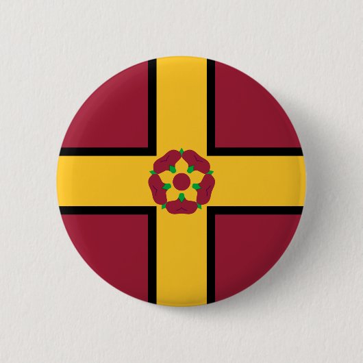 Badge Rond 5 Cm Drapeau sur le bouton Pinback du Northamptonshire (Devant)