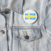 Badge Rond 5 Cm Drapeau SVERIGE (En situation)