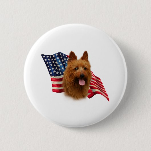Badge Rond 5 Cm Drapeau Terrier australien (Devant)