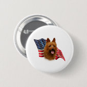 Badge Rond 5 Cm Drapeau Terrier australien (Devant & derrière)
