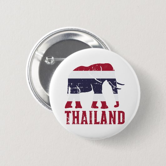 Badge Rond 5 Cm drapeau thaïlandais éléphant (Devant & derrière)