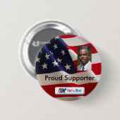 Badge Rond 5 Cm Drapeau, tir de Brian Taylor_Head, (Devant & derrière)
