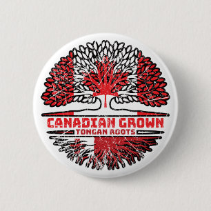 Badge Rond 5 Cm Drapeau Tonga Tongan Canada Tree Roots