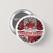 Badge Rond 5 Cm Drapeau Tonga Tongan Canada Tree Roots (Devant & derrière)