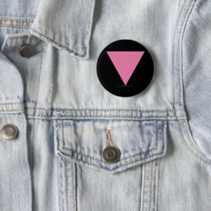 Badge Rond 5 Cm Drapeau triangle rose de SlipperyJoe's symbole ros