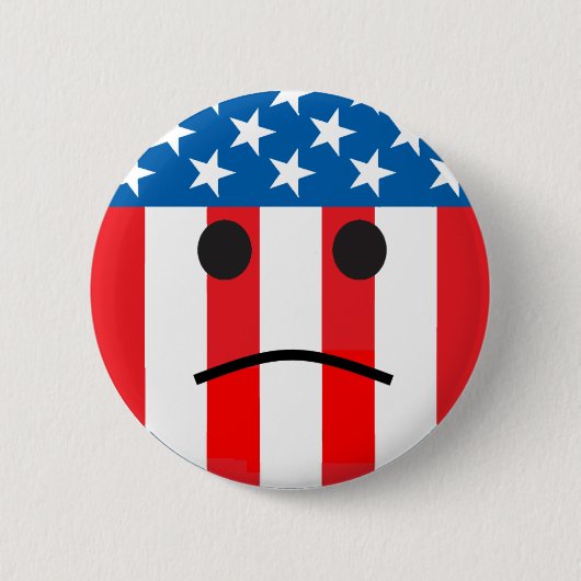 Badge Rond 5 Cm drapeau triste (Devant)