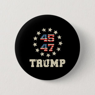 Badge Rond 5 Cm Drapeau Trump 2024 (sur Byck) Take America Ck Trum