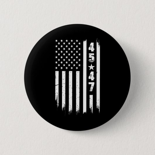 Badge Rond 5 Cm Drapeau Trump 45 47 (Devant)