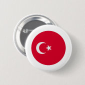 Badge Rond 5 Cm Drapeau turc (Devant & derrière)