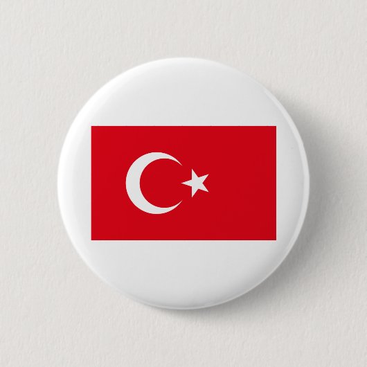 Badge Rond 5 Cm Drapeau Türkiye - Turquie (Devant)