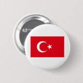 Badge Rond 5 Cm Drapeau Türkiye - Turquie (Devant & derrière)