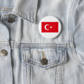 Badge Rond 5 Cm Drapeau Türkiye - Turquie (En situation)