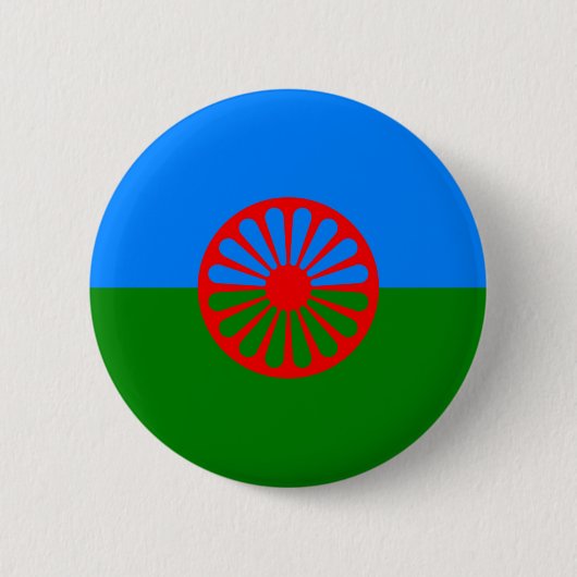 Badge Rond 5 Cm Drapeau tzigane (Devant)
