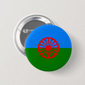 Badge Rond 5 Cm Drapeau tzigane (Devant & derrière)