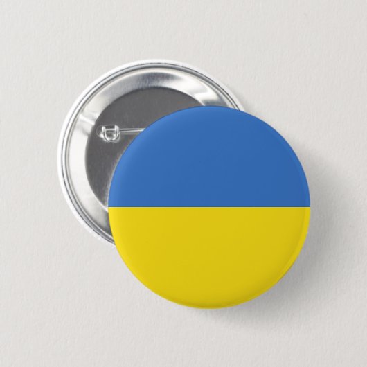 Badge Rond 5 Cm Drapeau Ukraine (Devant & derrière)