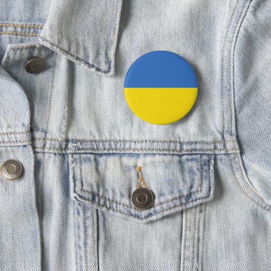 Badge Rond 5 Cm Drapeau Ukraine (En situation)