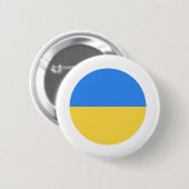 Badge Rond 5 Cm Drapeau Ukraine (Devant & derrière)