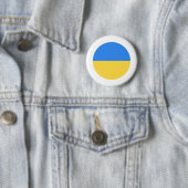 Badge Rond 5 Cm Drapeau Ukraine (En situation)