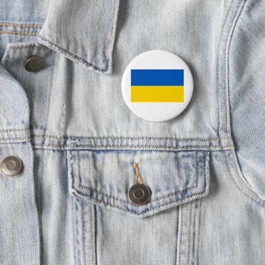 Badge Rond 5 Cm Drapeau Ukraine (En situation)