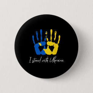 Badge Rond 5 Cm Drapeau Ukraine Je suis avec l'Ukraine Zelensky Uk