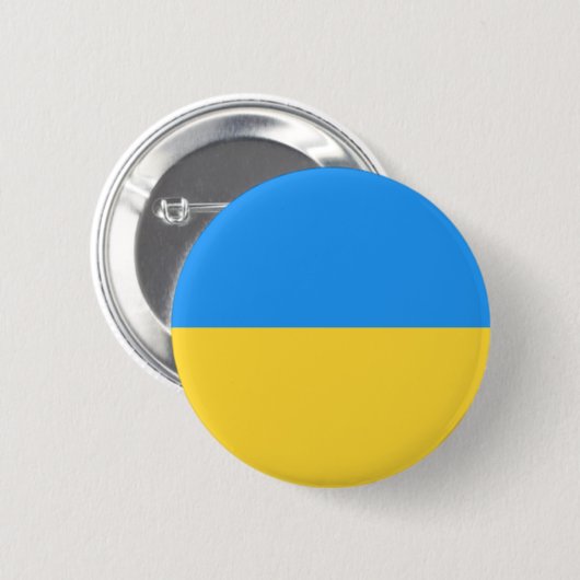 Badge Rond 5 Cm Drapeau ukrainien (Devant & derrière)