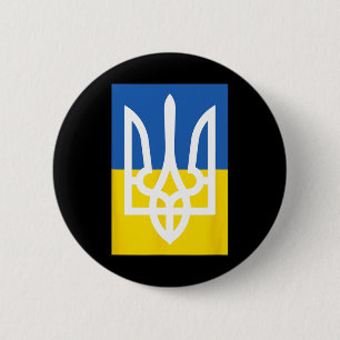 Badge Rond 5 Cm Drapeau ukrainien patrimoine vintage