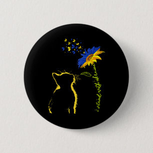 Badge Rond 5 Cm Drapeau ukrainien Tournesol Je suis avec l'Ukraine