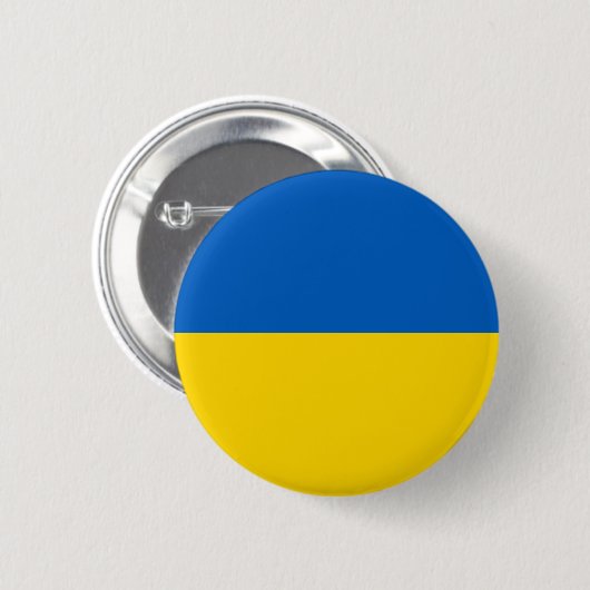 Badge Rond 5 Cm Drapeau ukrainien (Ukraine) (Devant & derrière)