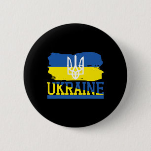 Badge Rond 5 Cm Drapeau ukrainien vintage ukrainien Fierté 3 