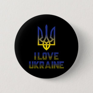 Badge Rond 5 Cm Drapeau ukrainien vintage ukrainien Fierté 5 