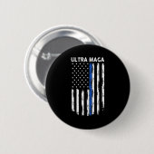 Badge Rond 5 Cm Drapeau Ultra Maga US Fier Ultra Maga (Devant & derrière)