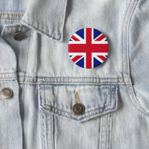 Badge Rond 5 Cm Drapeau Union Jack britannique