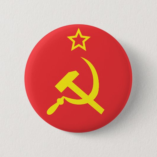 Badge Rond 5 Cm Drapeau URSS (Devant)